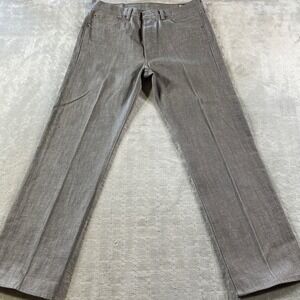 Levis 501 Jeans Mens W34 L30 Gray Cone Denim Button Fly Straight Leg Grunge Punk